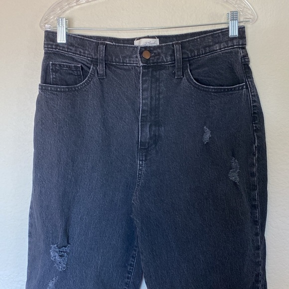 Universal Thread jeans vintage straight women’s 10 ten short black distressed - Picture 2 of 9